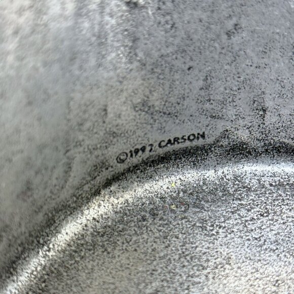 Carson Pewter Christmas Tree Candle Jar Holder Vintage 1997 Holiday Decor - Picture 8 of 10